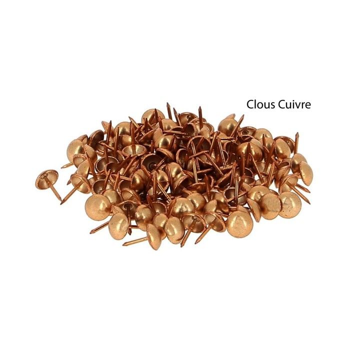 Clous Ronds dAmeublement Décoratifs - Lot de 1000 Cuivre Clous Ronds dAmeublement Décoratifs - Lot de 1000 Cuivre