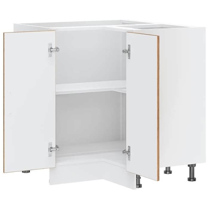 Moderne Placard dangle de cuisine Lucca SWEETY Meuble bas de cuisine vieux bois bois dingénierie 75.5x75.5x81.5 cm BB970