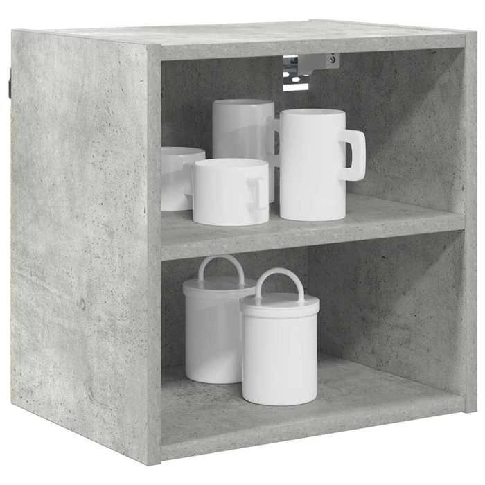 ShieldPro®Gris Placard/Armoire Haut - Armoire suspendue - CLOUD - Cabinet de cuisine - avec stockage Gris béton 40x295x40 cm 322140
