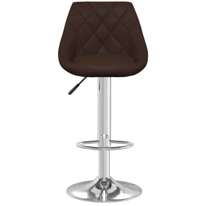 Tabourets Cuisine - Brun - Chaises de bar - (2 pcs) - 2 personnes - marron similicuir 44x46x(82-103) cm F2403
