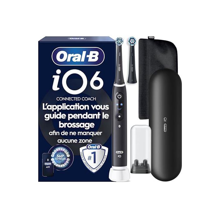 Brosse à dents électrique ORAL B iO 6 2 brossettes Étui de voyage premium