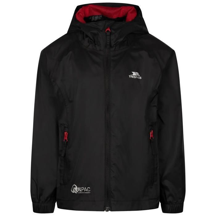 Coupe-vent enfant Trespass Qikpac - black/red