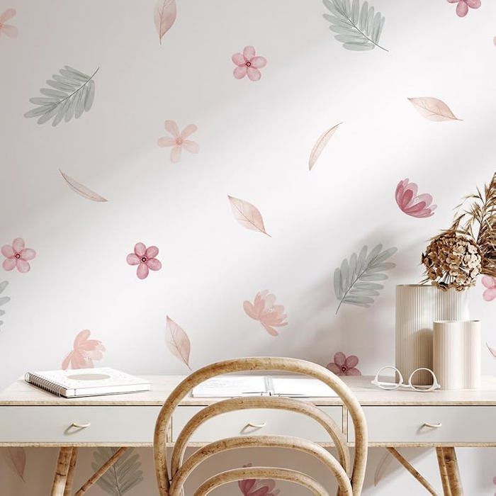 Sticker mural décoratif - Autocollants muraux pour chambre enfant et de - Motifs fleurs cœur arbre - Pour E STICKERS