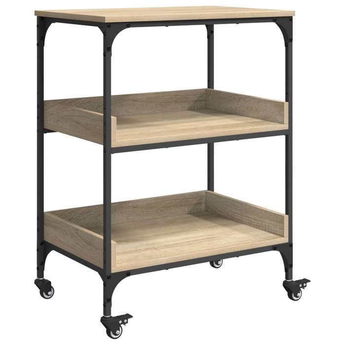 Meuble - Desserte - Marron - Chariot de cuisine Chêne Sonoma 60x41x80 5 cm_431