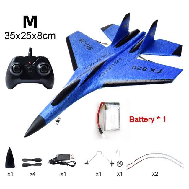 Bleu-Avion De Chasse Télécommandé À 2 Canaux 2.4g, Planeur Rc À Aile Bleu-Avion De Chasse Télécommandé À 2 Canaux 2.4g, Planeur Rc À Aile
