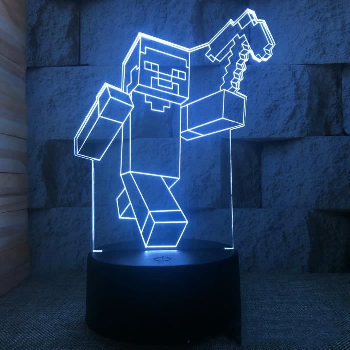 Lampe de bureau - ANTCOOL - Modèle 3D - 7 couleurs - Rechargeable USB - LED intégrée