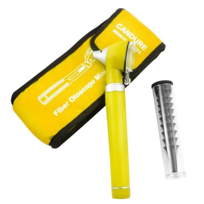 Otoscope fibre optique Jaune 10 jetable en plastique de brosse