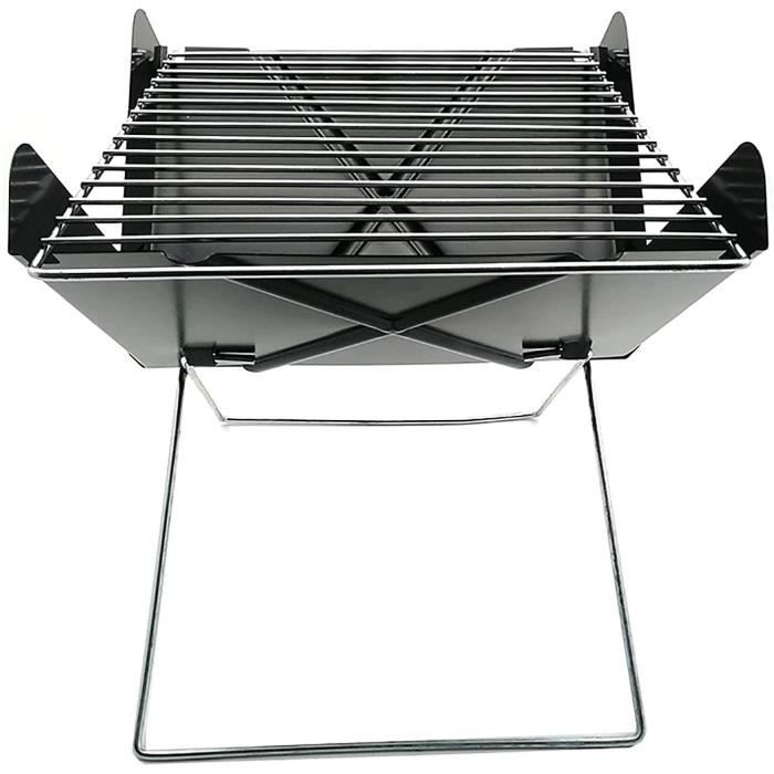 Mini Barbecue Portable Au Charbon De Bois, Barbecue De Table, Barbecue De Camping, Barbecue De Jardin, Poêle De Pique-nique, Avec Poêle, 31 X 31 X 15, 2 Cm