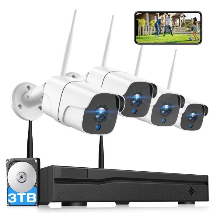 TOGUARD Kit camera de surveillance Wifi 1080P HD camera san fil avec 3To  NVR, Surveillance à distance - Alarme instantanée - IP66 - Cdiscount  Bricolage