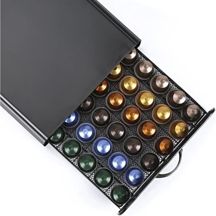 Support Dosettes Tiroir Compatible pour 50 Capsules Nespresso ou 45