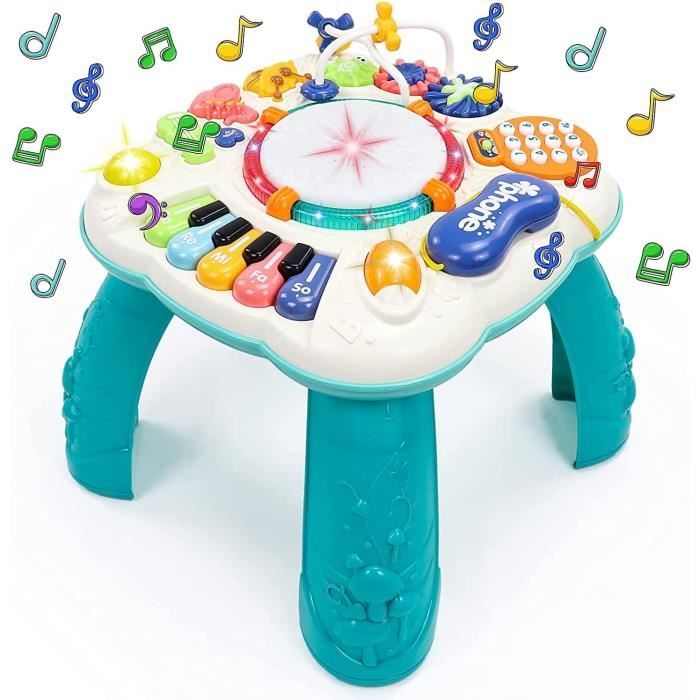 Table Activité Bébé Jouet Musical Enfant 1 Ans Jouet D'éveil Fille Jeux  Musicaux Éducatifs Cadeau Bébé Fille Garçon 12 18 Mois - Cdiscount Jeux -  Jouets