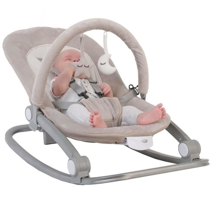 Bo Jungle B Rocker Transat Pour Bebes Taupe Cdiscount Puericulture Eveil Bebe