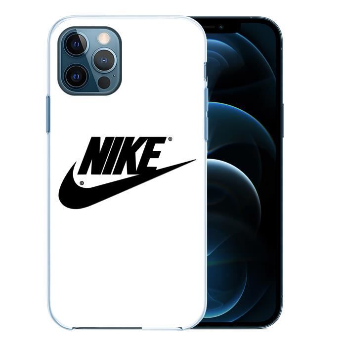 Coque de téléphone iPhone 12 PRO MAX Silicone TPU Nike Logo Blanc