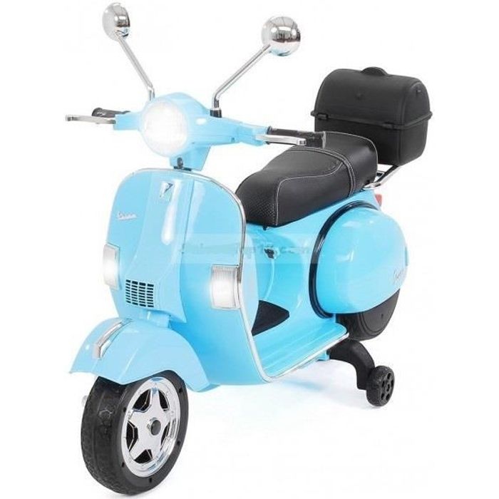 Scooter électrique enfant Vespa 102 cm 12V Bleu