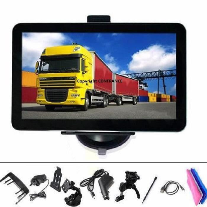 GPS Voiture 7 Pouces écran Tactile - Cartes Europe/UK, Navigation Pour Camions Et Camping-cars, 8 Go
