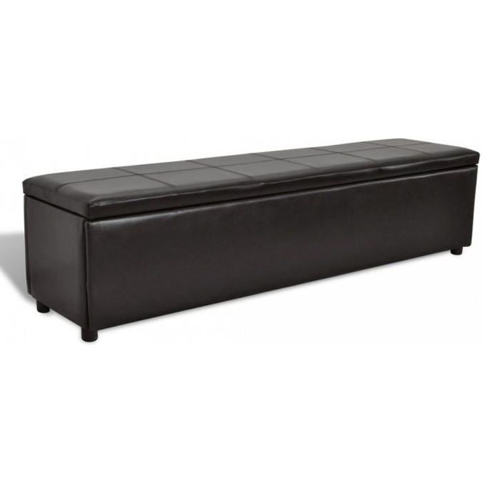 Bancs Coffres Banc Coffre De Rangement Brun Taille Large Achat Vente Banc Cdiscount
