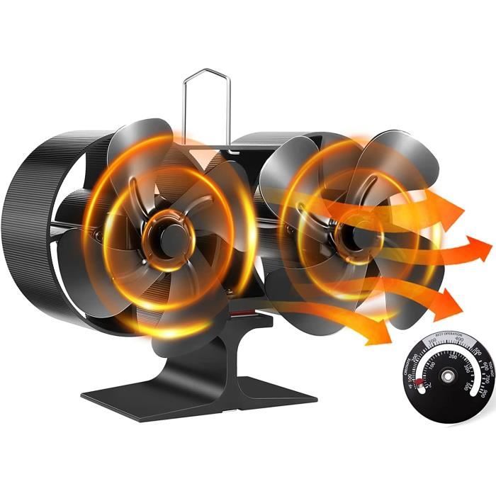 Ventilateur Poele à Bois Magnétique, Ventilateur de cheminée