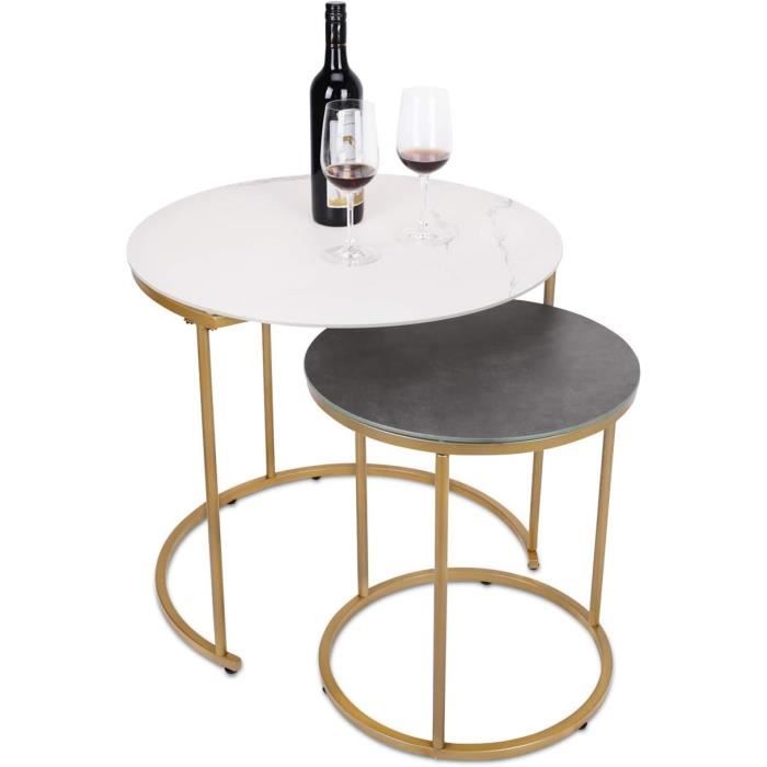 2 Tables Basses Rondes Emboîtables Pour Salon - 2 Tables Basses Rondes Emboitables Pour Salon 2 Tables Basses Rondes Marron 2 Tables Basses Rondes Emboîtables Pour Salon - 2 Tables Basses Rondes Emboitables Pour Salon 2 Tables Basses Rondes Marron