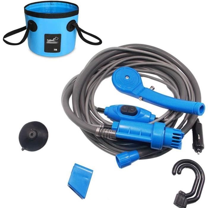 Douche Camping Portable, Douche Voiture Extérieure 12V Portable Voyage