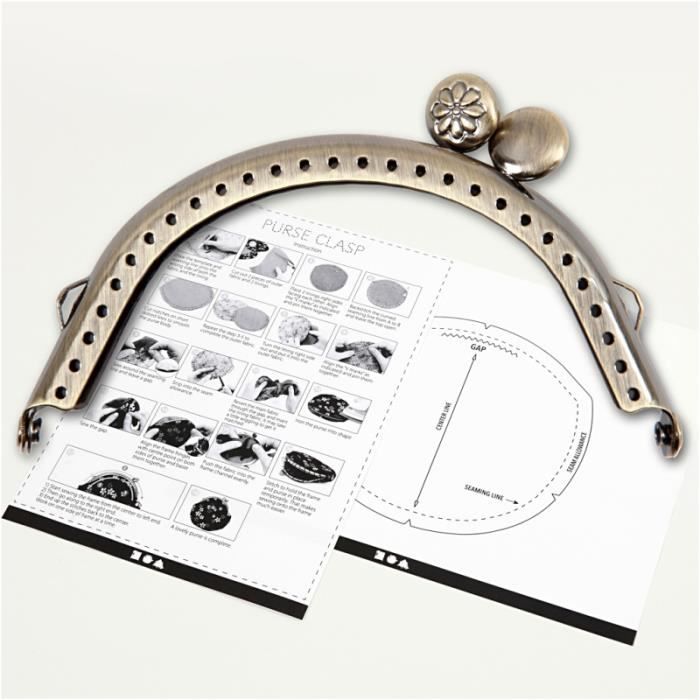 Fermoir porte-monnaie cm Métallique Montage facile Mixte