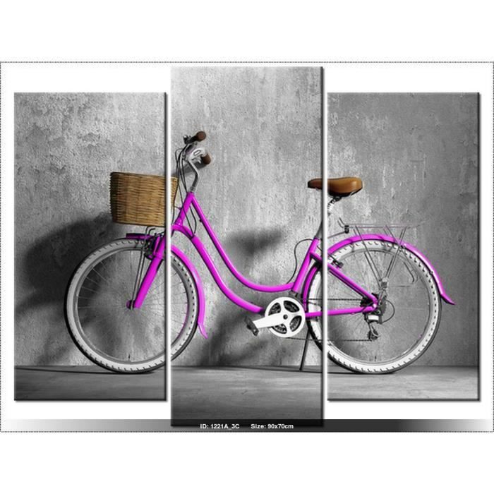 70 X 90cm Bicyclette Retro Violet Tableau Multi Panneaux Moderne Velo New Design Achat Vente Tableau Toile Soldes Des Le 15 Juillet Cdiscount