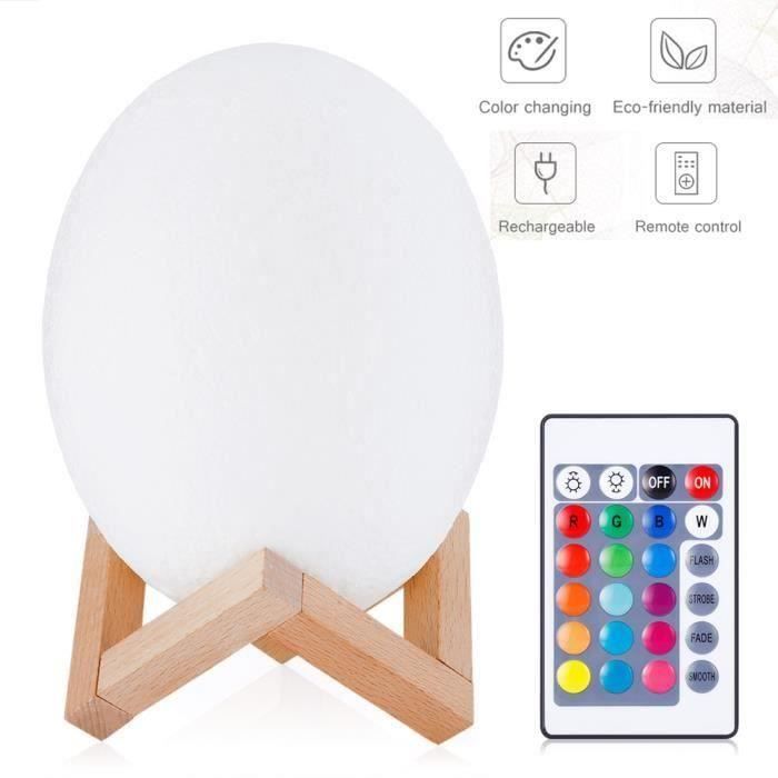 Lampe - Dinosaure - 3D - 16 couleurs - 13 cm - Télécommande LED