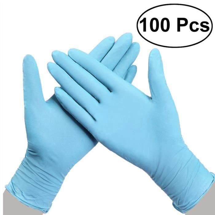 50//100//1000 pcs Gants d/'examen en nitrile bleu sans Poudre S, M, L Xl