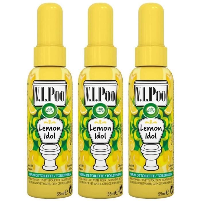 Air wick desodorisant wc spray v.i.poo anti odeur parfum lemon idol 55 ml,  lot de 3 - Cdiscount Maison