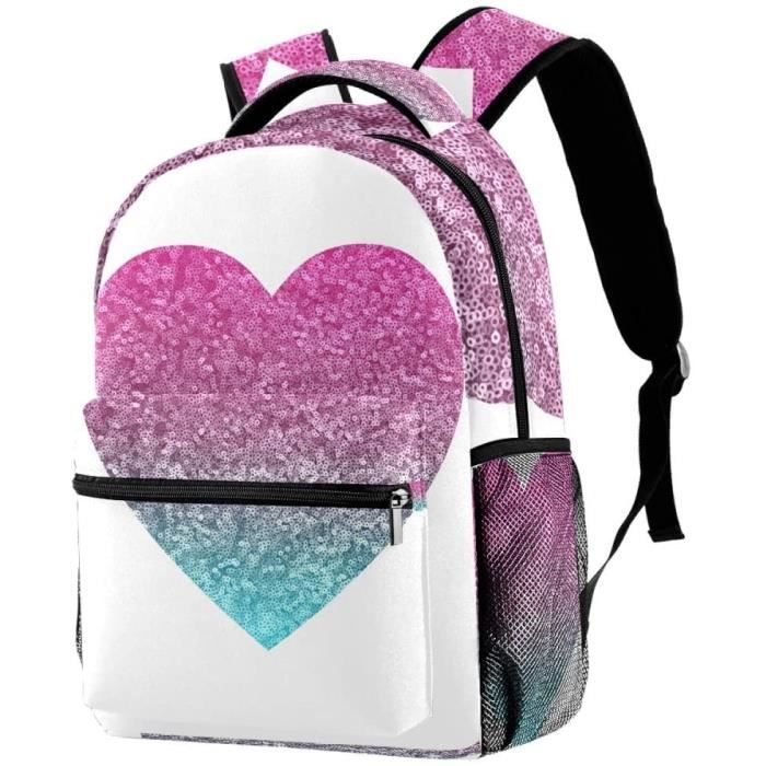 Sequin Love Pink Sac agrave Dos Fille Enfant Sac agrave Dos