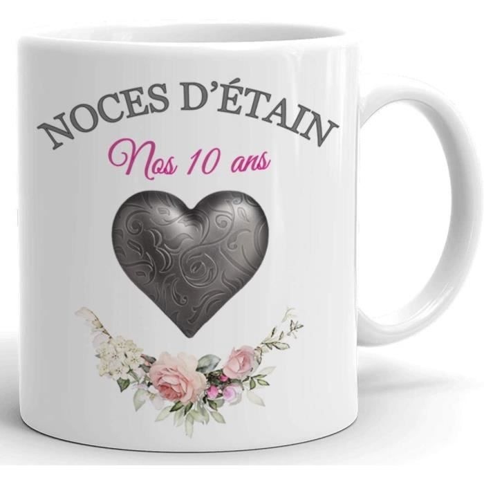 Tasse Mug Cadeau Anniversaire 10 Ans De Mariage Noce D Etain Original Amour Couple Romantique Cdiscount Puericulture Eveil Bebe Tasse Mug Cadeau Anniversaire 10 Ans De Mariage Noce D Etain Original Amour Couple Romantique Cdiscount Puericulture Eveil Bebe
