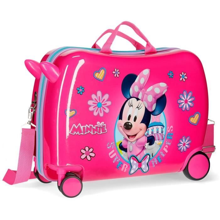 Valise Enfant porteur 2 roues multidirectionnelles Minnie Super