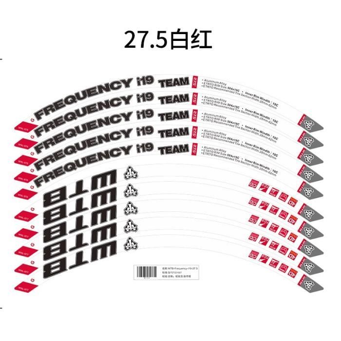 Autocollants Jantes Vélo 20 Pouces Blanc Brillant - Stickers Roue Fat Bike MTB DualColorStampe