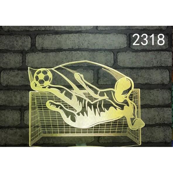 Lampe LED 3D - Football - 16 Couleurs - Luminaire Décoratif - Pour Enfants - Intérieur