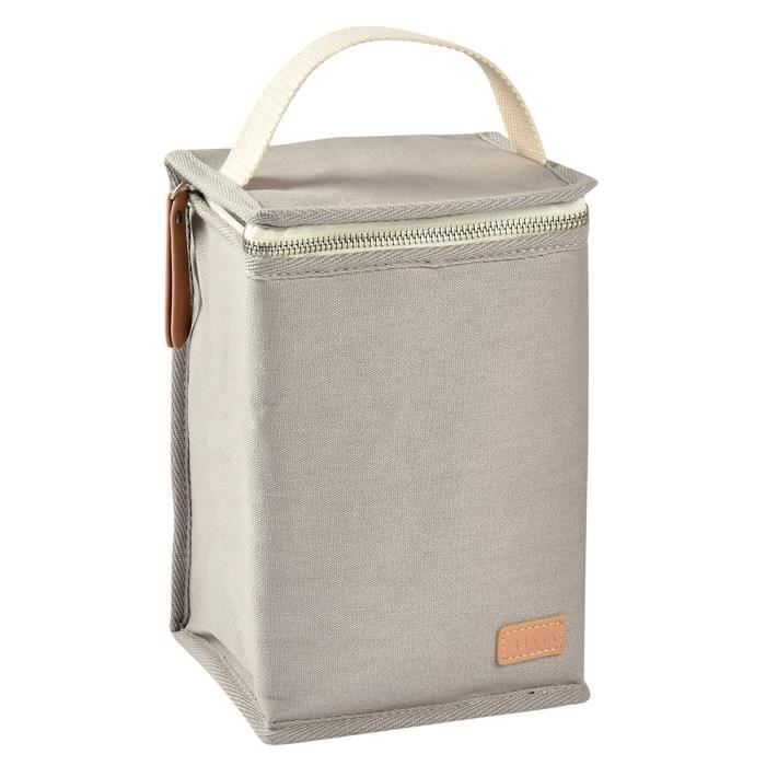 BEABA, Pochette repas bébé, isotherme, gris perle - Cdiscount