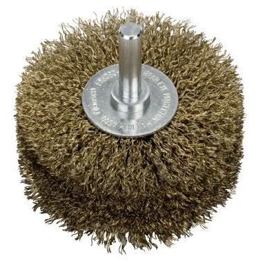 Draper 33880 Brosse Circulaire à Fils Ondulés 200 Mm Pour Meuleuse D'Établi - Bleu