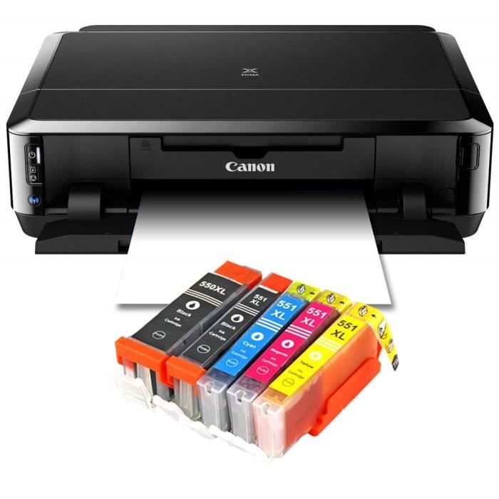 Canon Pixma Ip7250 Imprimante Jet D Encre Avec Wlan Imprimante Photo Et Cd Bedruck Avec 5 Xl Cartouches Prix Pas Cher Cdiscount