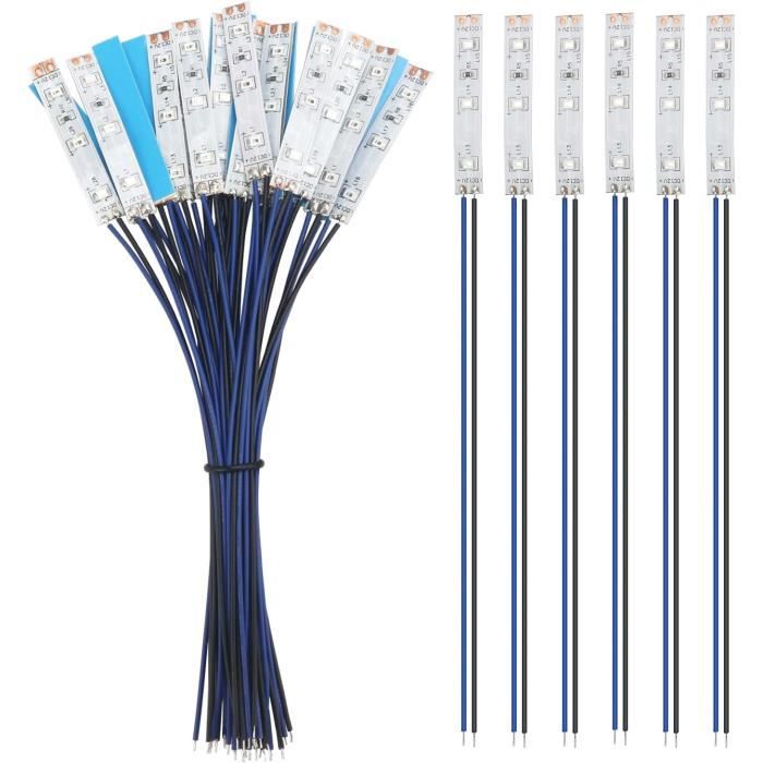 15 Strisce LED Pre Cablate 150mm - 2335 SMD Rosso, 12-18V Per Modellismo - Foto 8