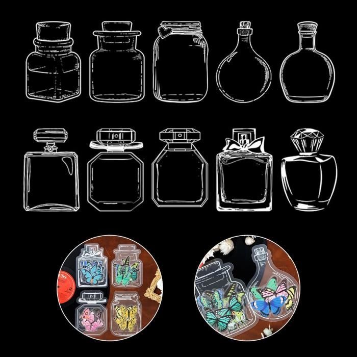 80 Signets Fleurs Séchées SLTAXAR | Transparents, 20 Styles Différents