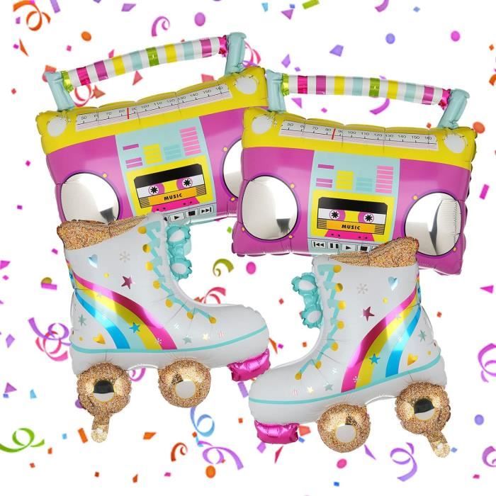 Ballons De Décoration Années 80-90, 80 Pièces Disco Aluminium