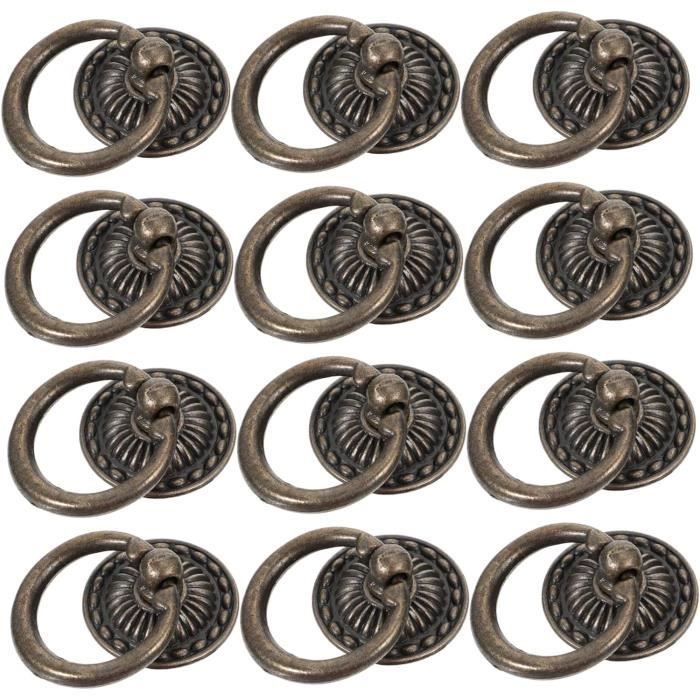 6 Pièces Boutons De Meubles Vintage, Bouton D'Armoire De Cuisine, Poignées D'Anneau De