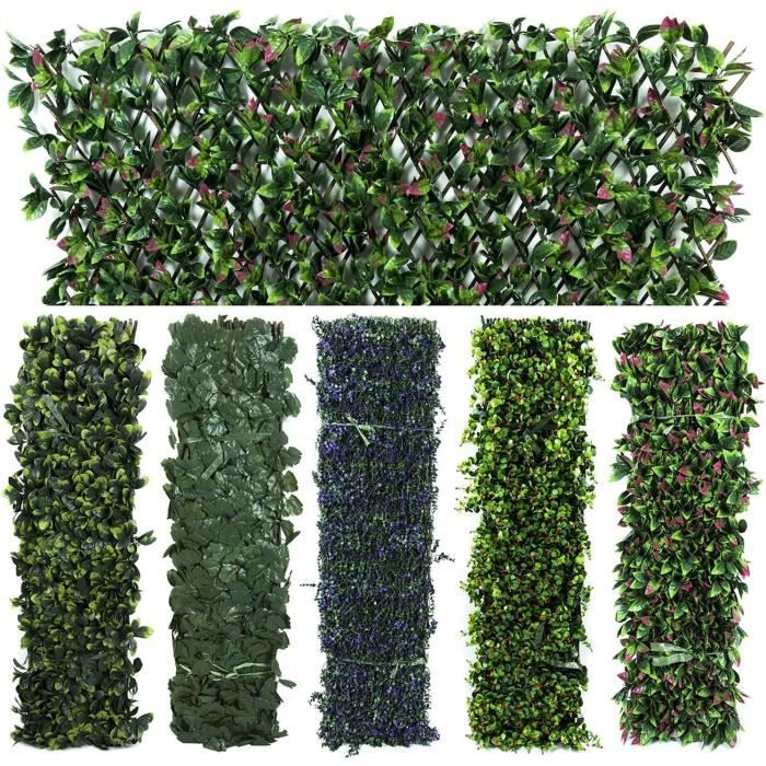 Treillis,Clôture En Rouleau De Feuilles De Lierre Artificielles,écran