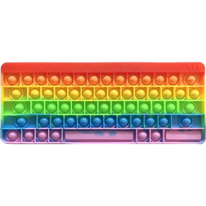 Jouet Fidget Clavier Porte-clés - Motif Chat Noir, Clic Satisfaisant - Anti-stress, Décompression - Pour Bureau, école
