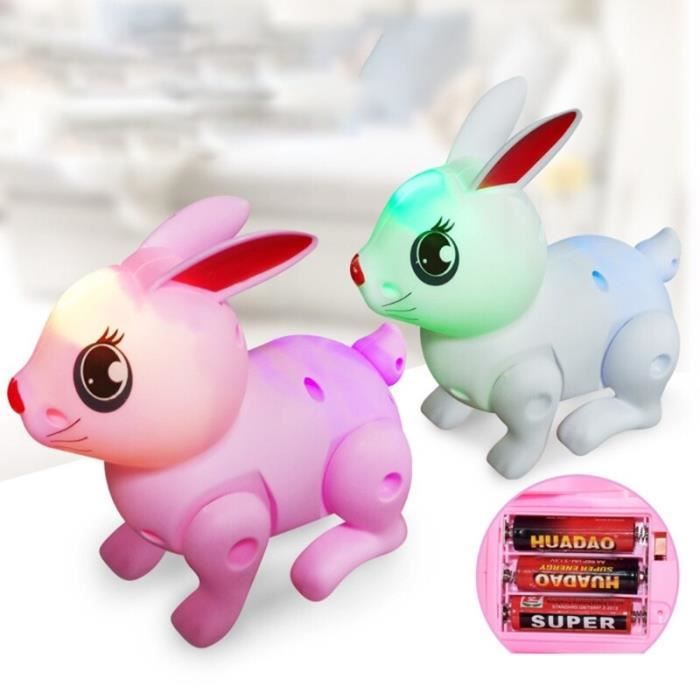Lapin électrique Interactif Jaune Avec Carotte – Marche, Aboie, Remue La Queue, 15x11x11 Cm – Jouet Sensoriel Et Cadeau Pâques Pour Enfant Dès 3 Ans