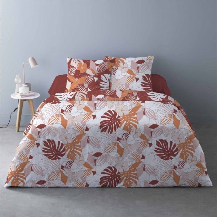 Housse de couette 240x220 Chika rouge + 2 taies