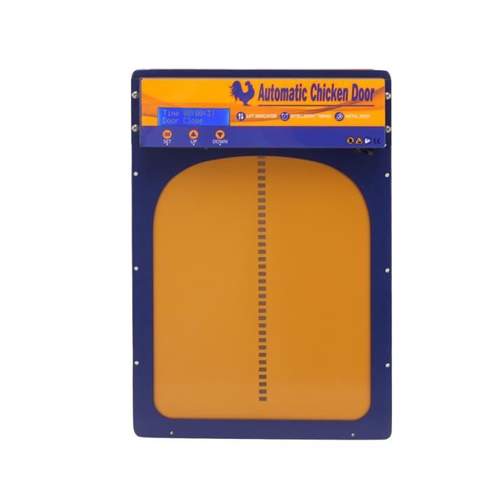 Meilleurs prix pour Duokon Porte automatique de poulailler à piles Porte de poulailler automatique à piles Ouvre-porte jardin Prise EU Royalblue