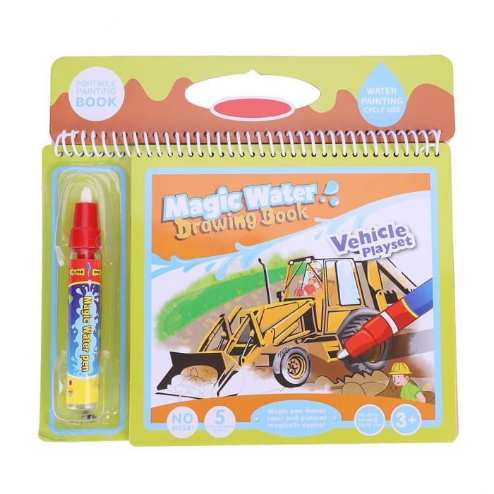 Livre de dessin magique à l'eau réutilisable, livre de coloriage