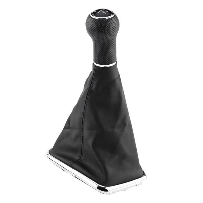 Pommeau de levier de vitesse, soufflet et cadre – Noir, coutures noires, capuchon noir – Compatible avec VW Transporter T6 Multivan 5 vitesses Pommeau de levier de vitesse, soufflet et cadre – Noir, coutures noires, capuchon noir – Compatible avec VW Transporter T6 Multivan 5 vitesses