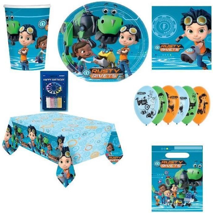Kit Anniversaire 8 enfants ( 7 ) - Rusty Rive Multicolore - 24 Bougies