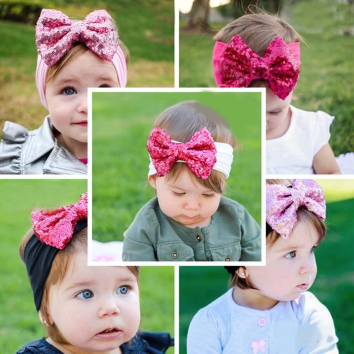 5pcs Bandeau Cheveux Bebe Fille Serre Tete Nœud Papillon Mixte Cdiscount Au Quotidien