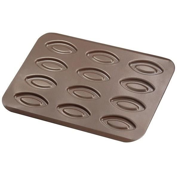 Gobel Plaque 12 barquettes - 32x235cm - Acier anti-adhérent